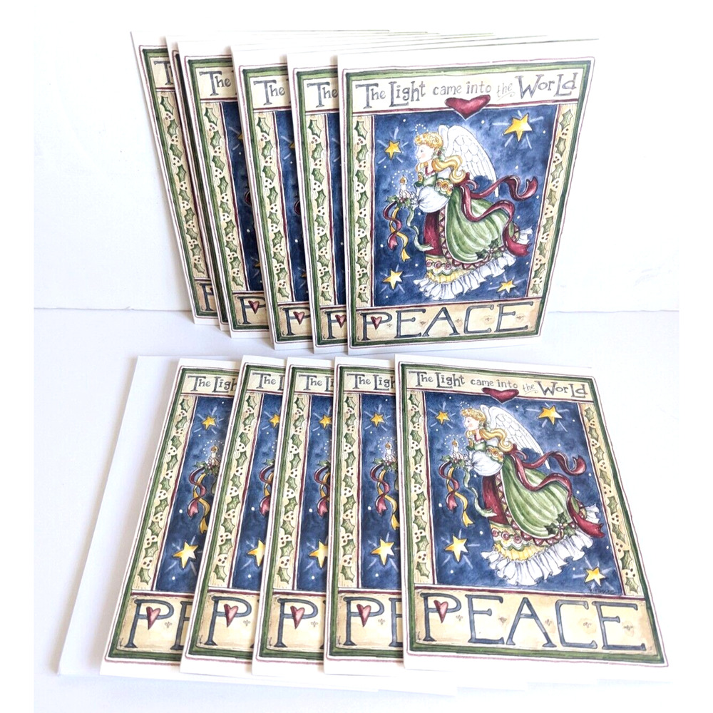 MONTAGE Boxed Set of 12 CHRISTMAS CARDS Light Came Into The World PEACE